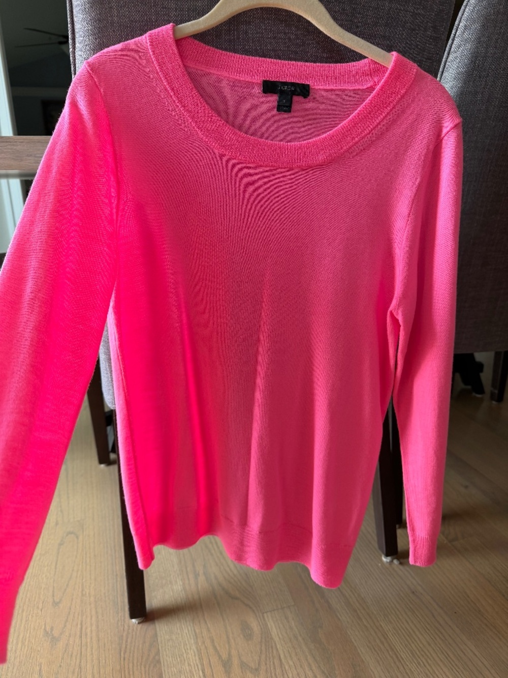 J Crew 100% Cashmere Sweater Small Pink Italian Cashmere lightweight